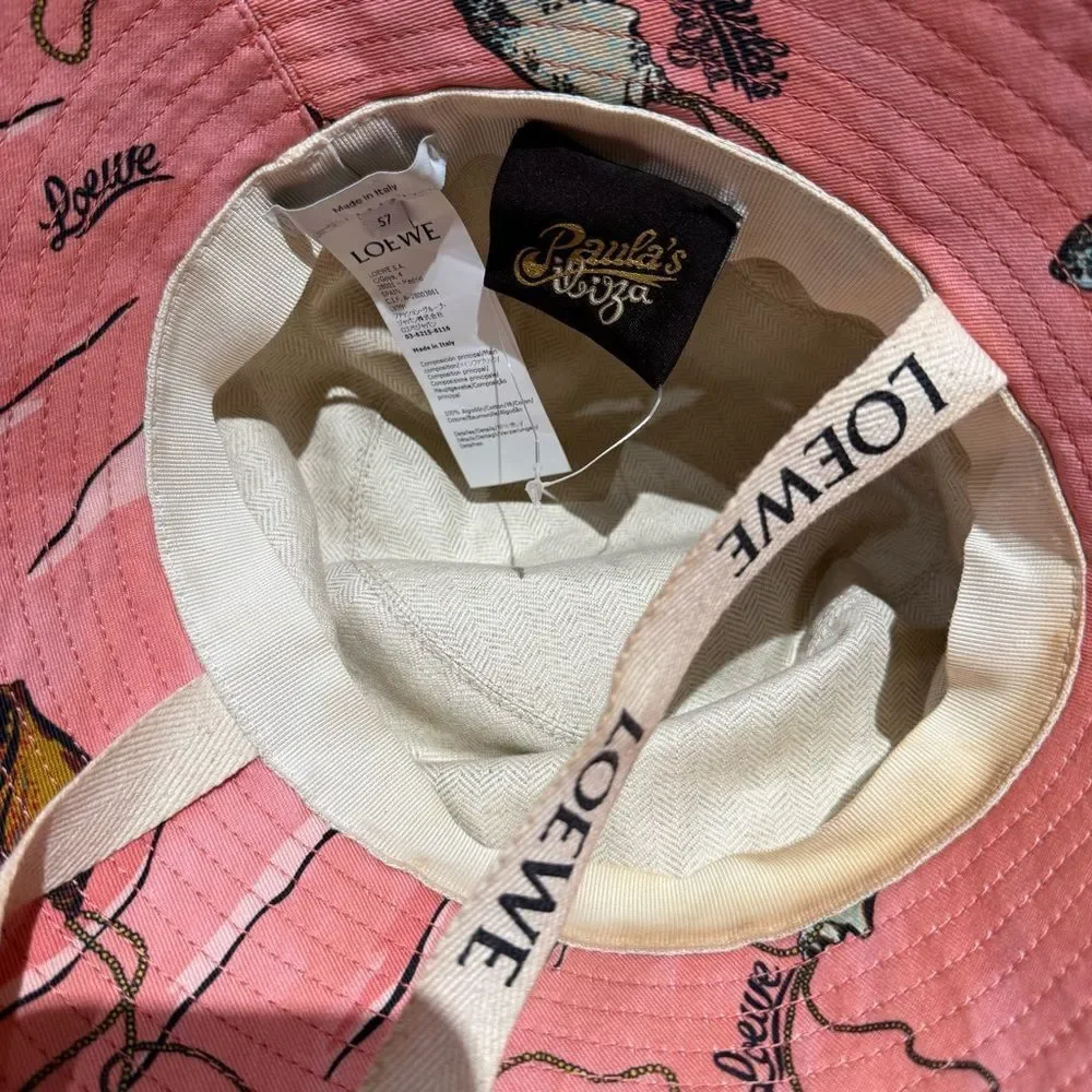 Loewe Coral Bucket Hat with Logo Strap - Picture 7 of 9